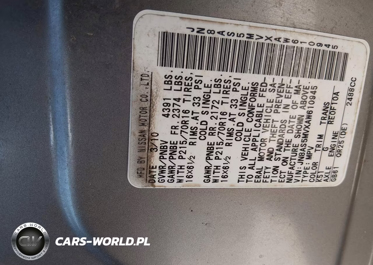 2010 Nissan Rogue S VIN:JN8AS5MVXAW610945 - 9