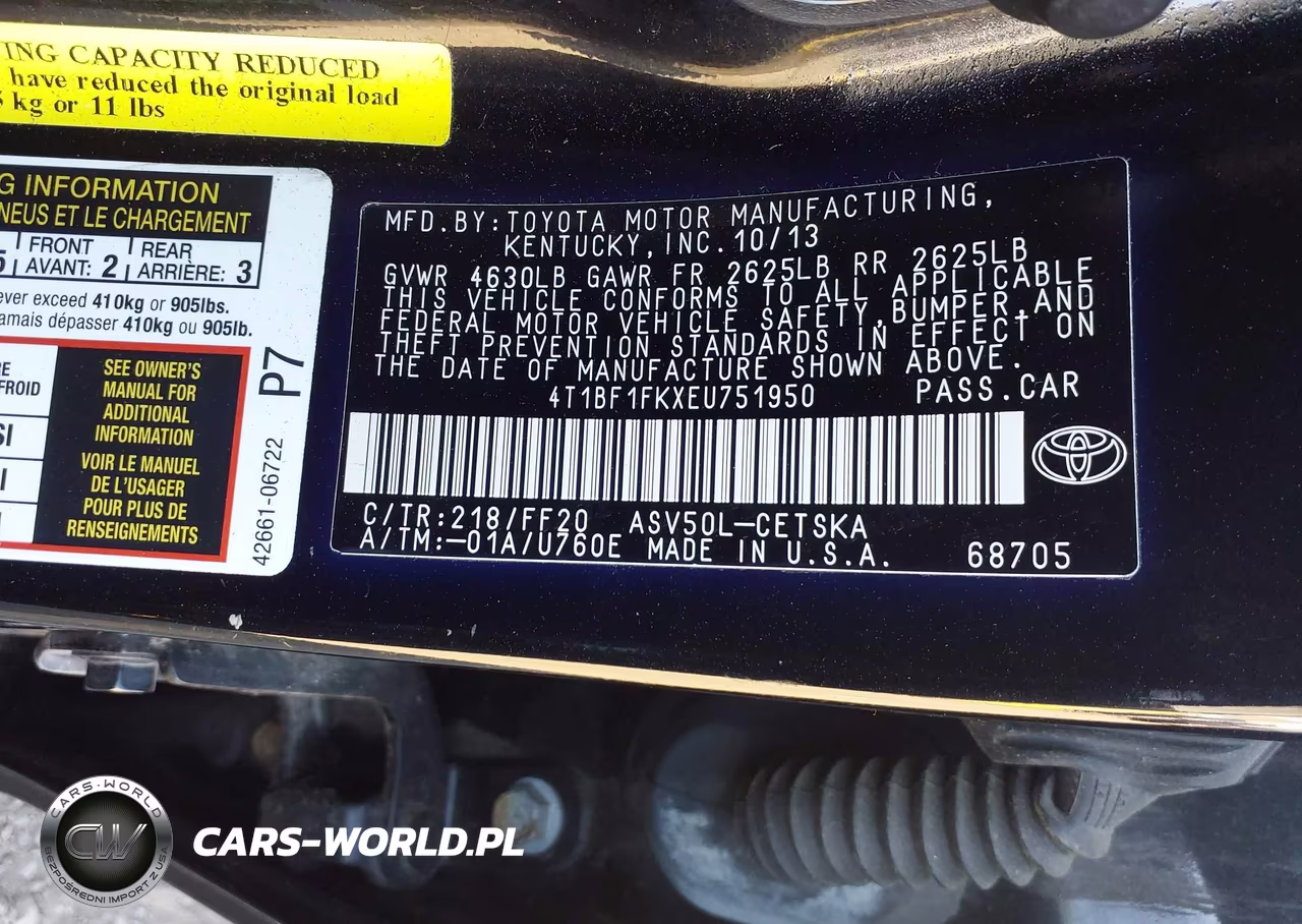 2014 Toyota Camry Se VIN:4T1BF1FKXEU751950 - 9