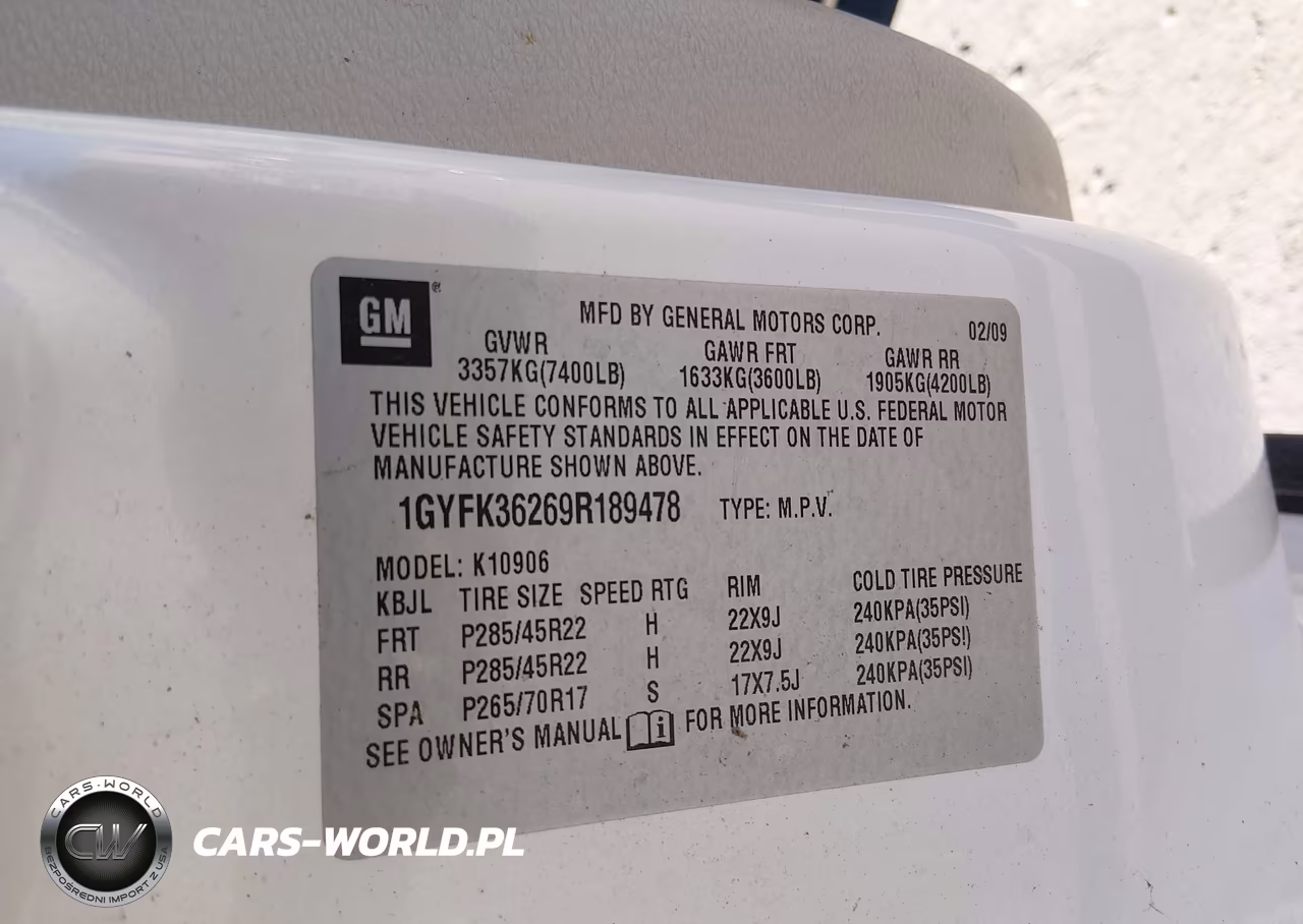 2009 Cadillac Escalade Esv Platinum Edition VIN:1GYFK36269R189478 - 9