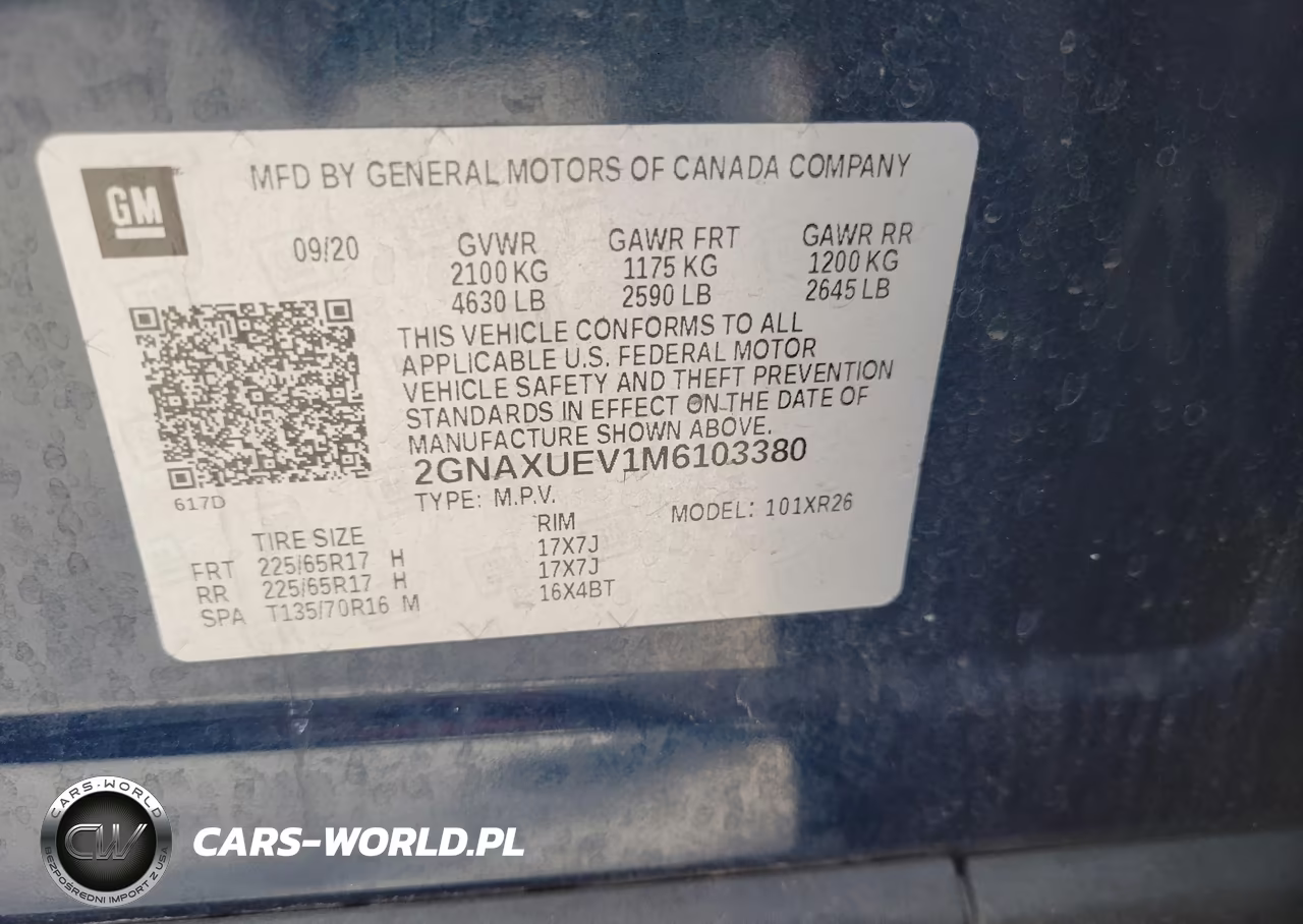 2021 Chevrolet Equinox Awd Lt VIN:2GNAXUEV1M6103380 - 9