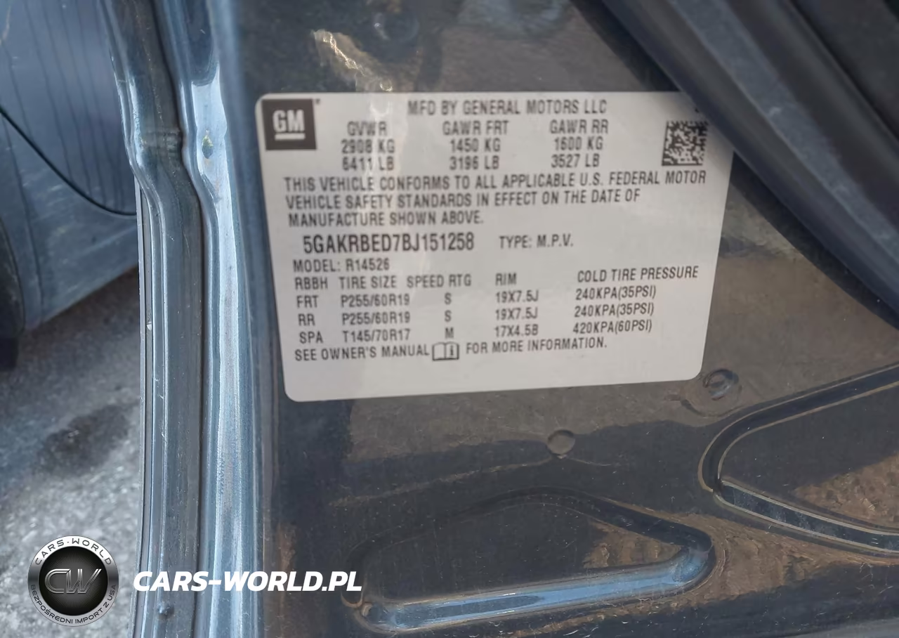 2011 Buick Enclave 1Xl VIN:5GAKRBED7BJ151258 - 9