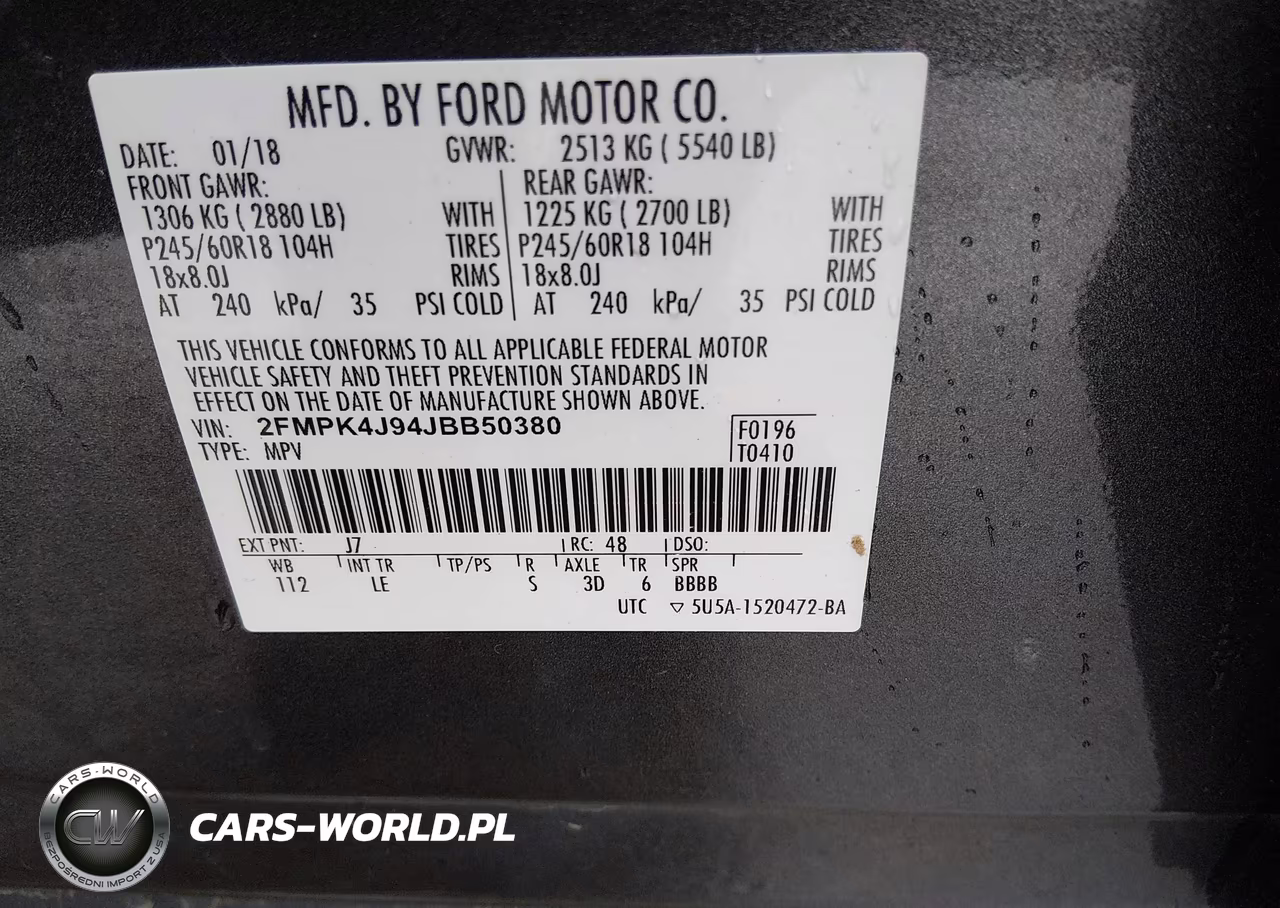 2018 Ford Edge Sel VIN:2FMPK4J94JBB50380 - 9