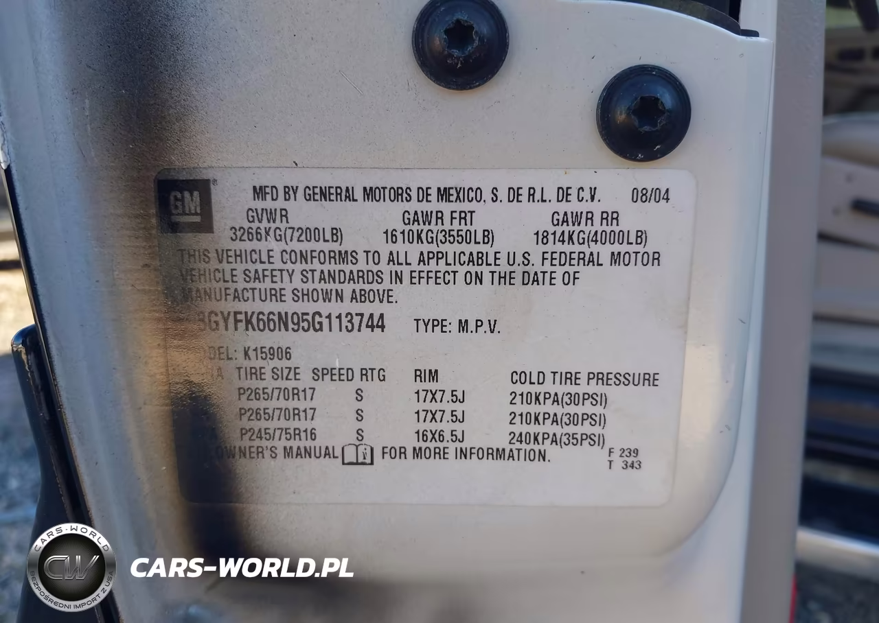 2005 Cadillac Escalade Esv Standard VIN:3GYFK66N95G113744 - 9