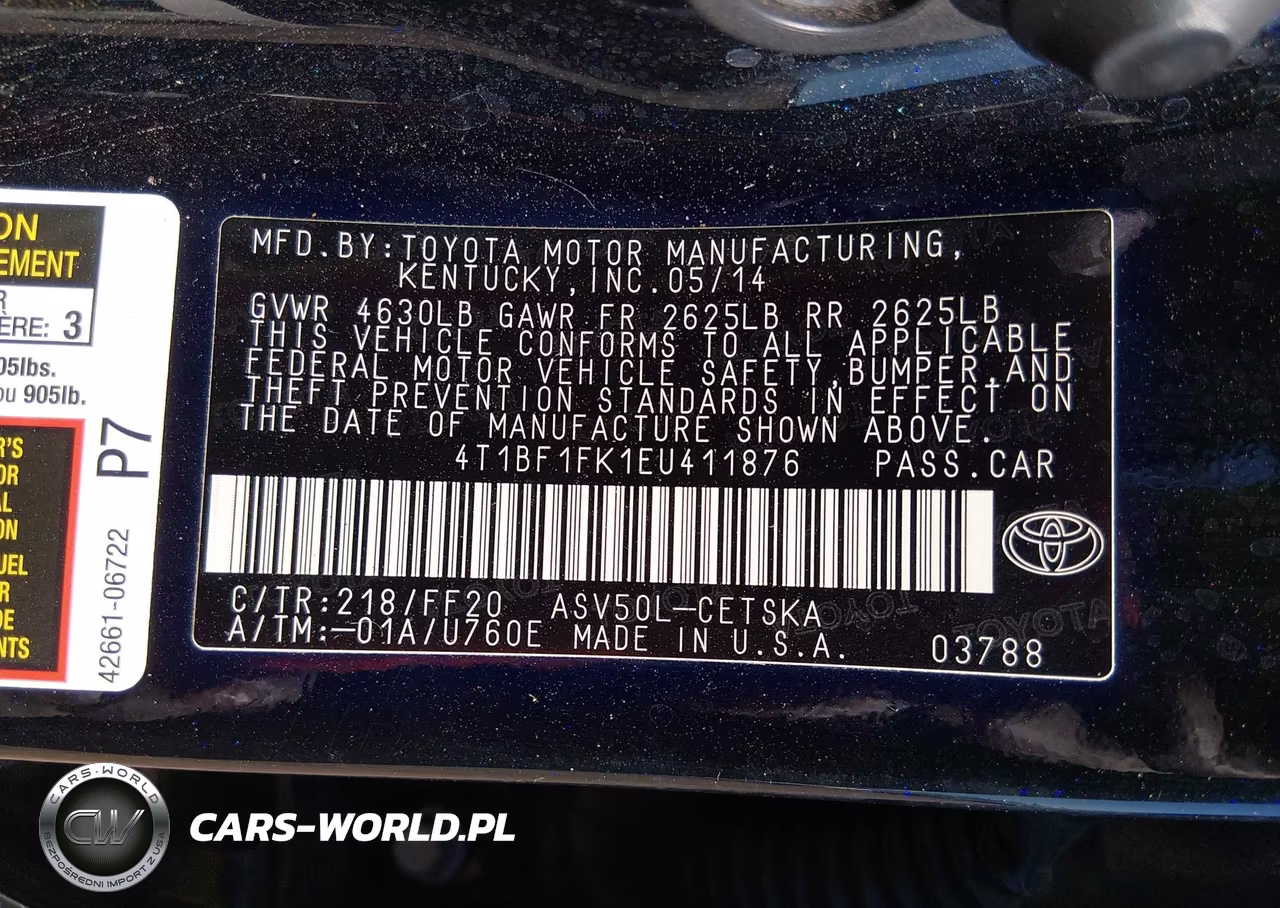 2014 Toyota Camry Se VIN:4T1BF1FK1EU411876 - 9