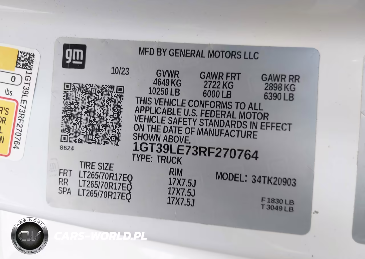 2024 GMC Sierra 2500Hd 4Wd Long Bed Pro VIN:1GT39LE73RF270764 - 8