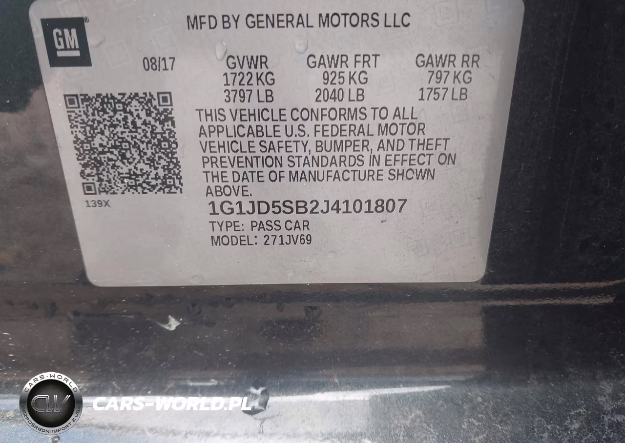 2018 Chevrolet Sonic Lt Auto VIN:1G1JD5SB2J4101807 - 9