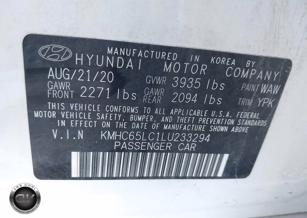 2020 Hyundai Ioniq Hybrid Blue VIN:KMHC65LC1LU233294 - 9