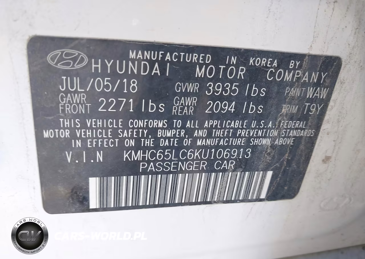 2019 Hyundai Ioniq Hybrid Blue VIN:KMHC65LC6KU106913 - 9