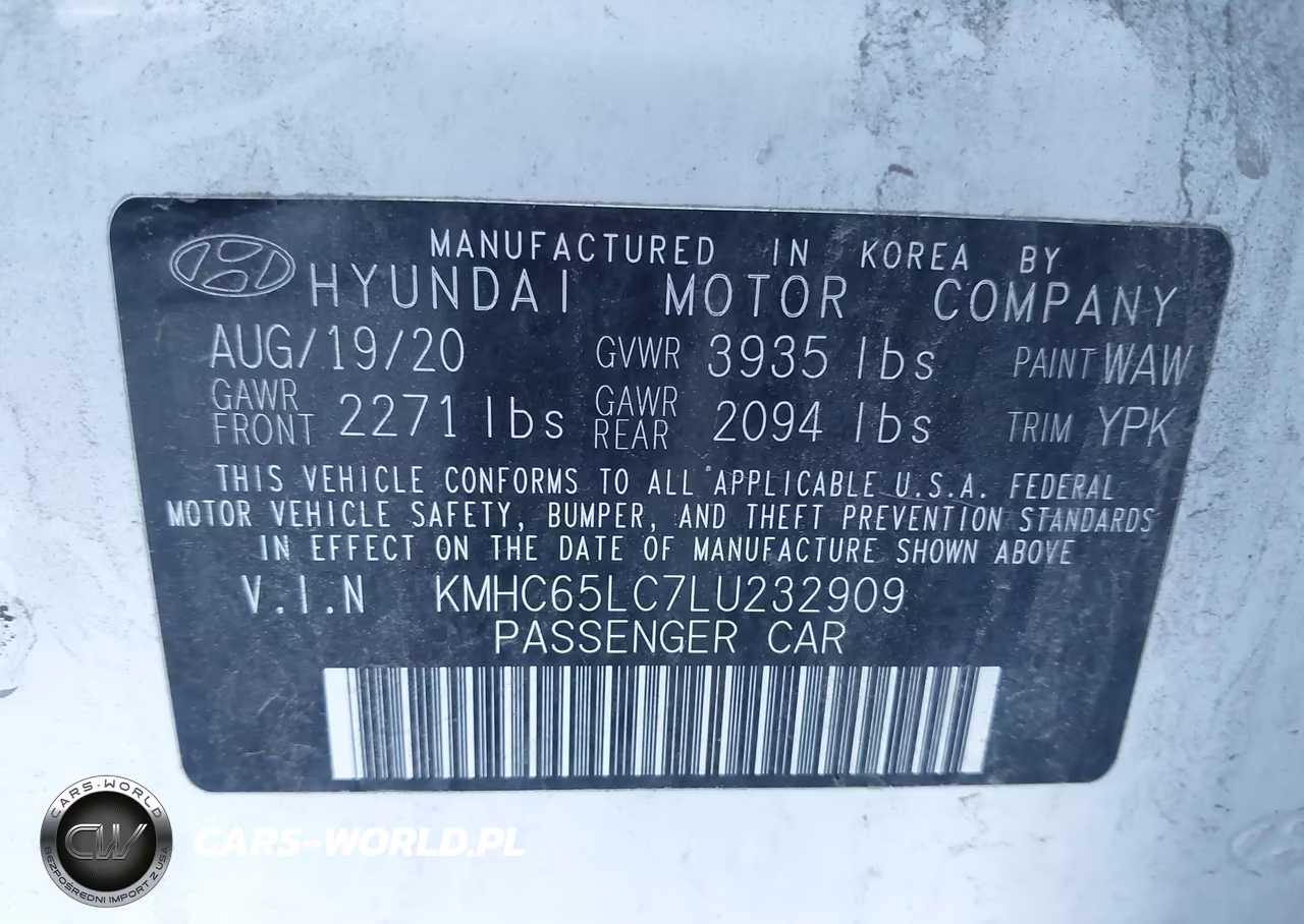 2020 Hyundai Ioniq Hybrid Blue VIN:KMHC65LC7LU232909 - 9