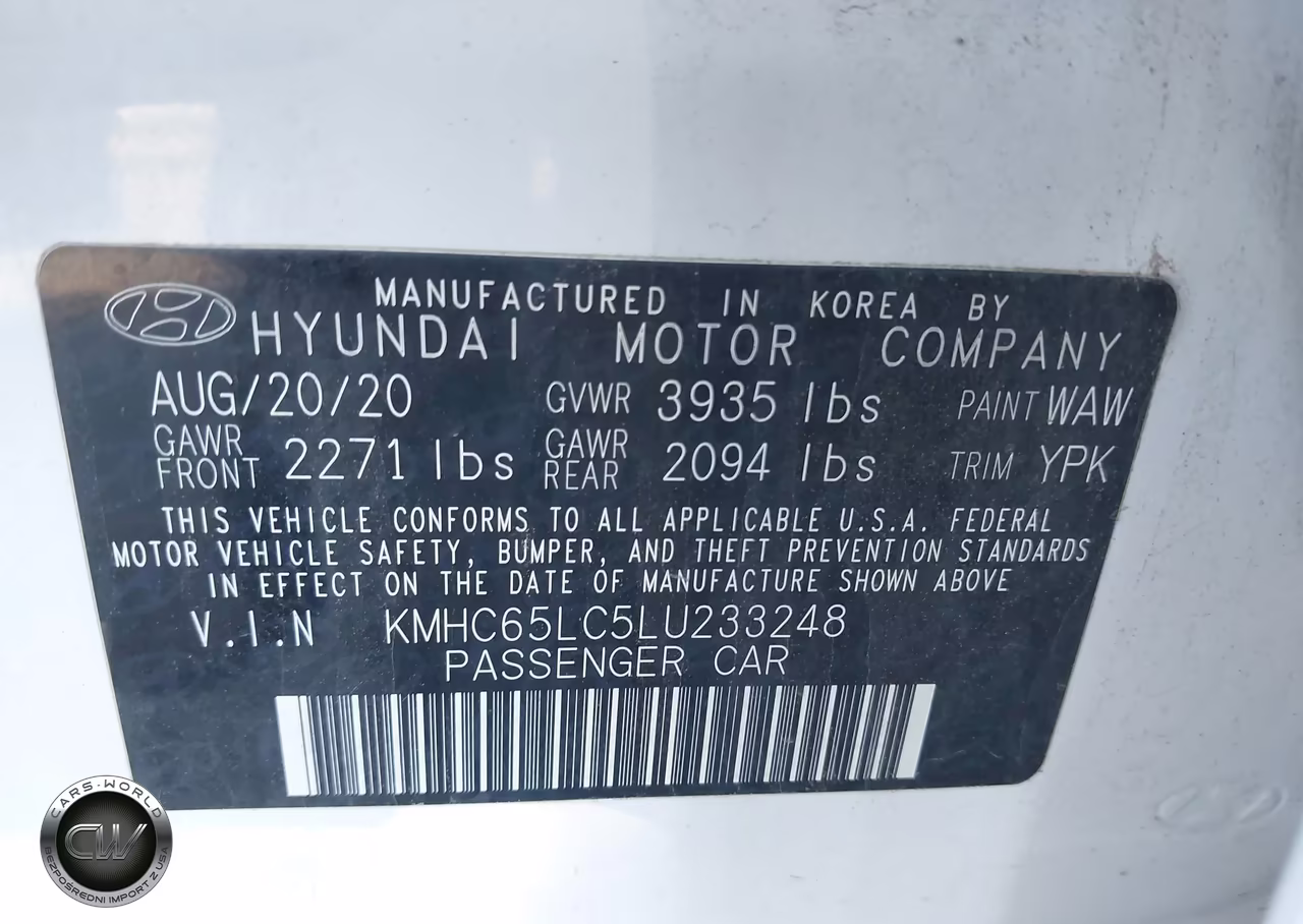 2020 Hyundai Ioniq Hybrid Blue VIN:KMHC65LC5LU233248 - 9