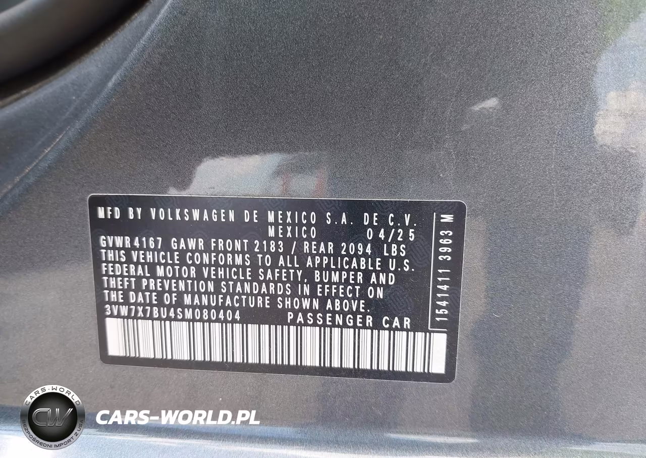 2025 Volkswagen Jetta 1.5T Se VIN:3VW7X7BU4SM080404 - 9