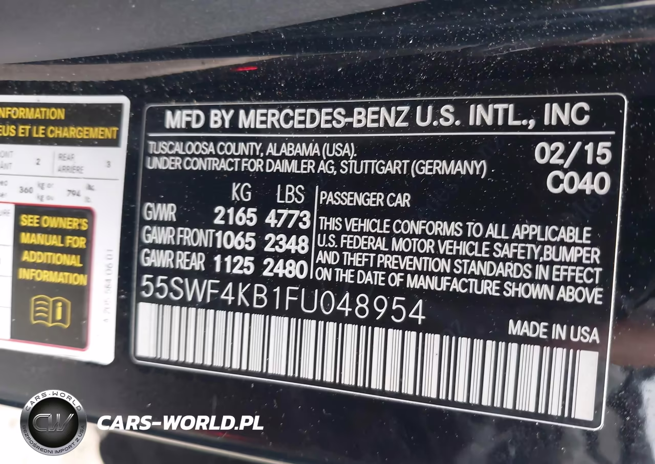 2015 Mercedes-Benz C 300 Sport 4Matic VIN:55SWF4KB1FU048954 - 9