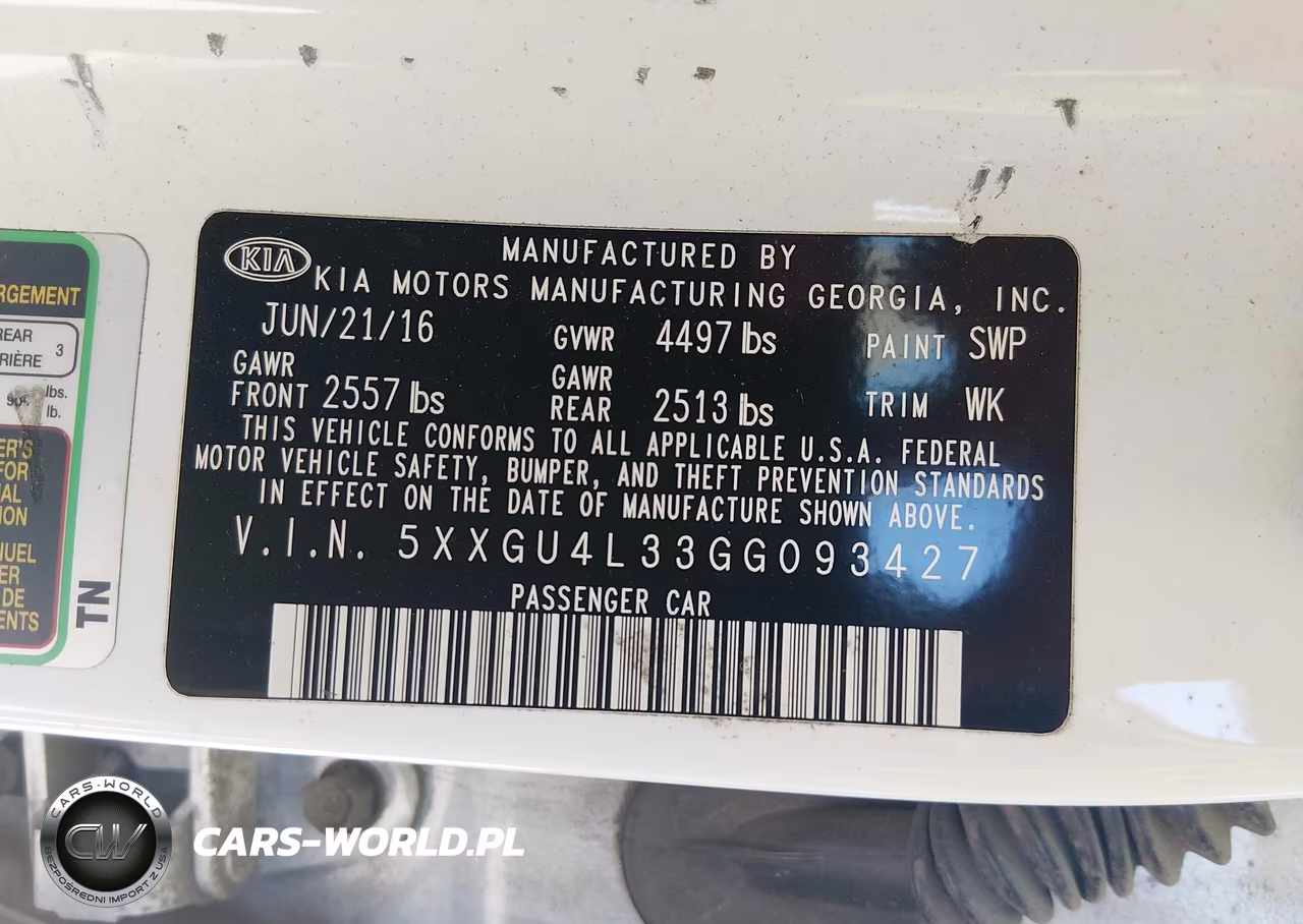 2016 Kia Optima Ex VIN:5XXGU4L33GG093427 - 9