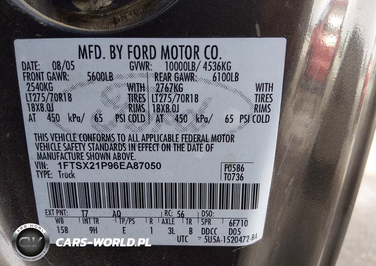 2006 Ford F-250 Lariat-Xl-Xlt VIN:1FTSX21P96EA87050 - 9