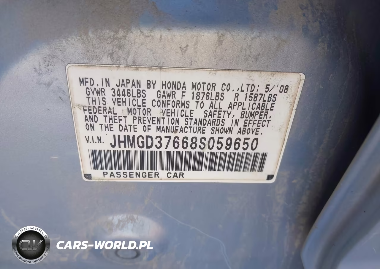 2008 Honda Fit Sport VIN:JHMGD37668S059650 - 9