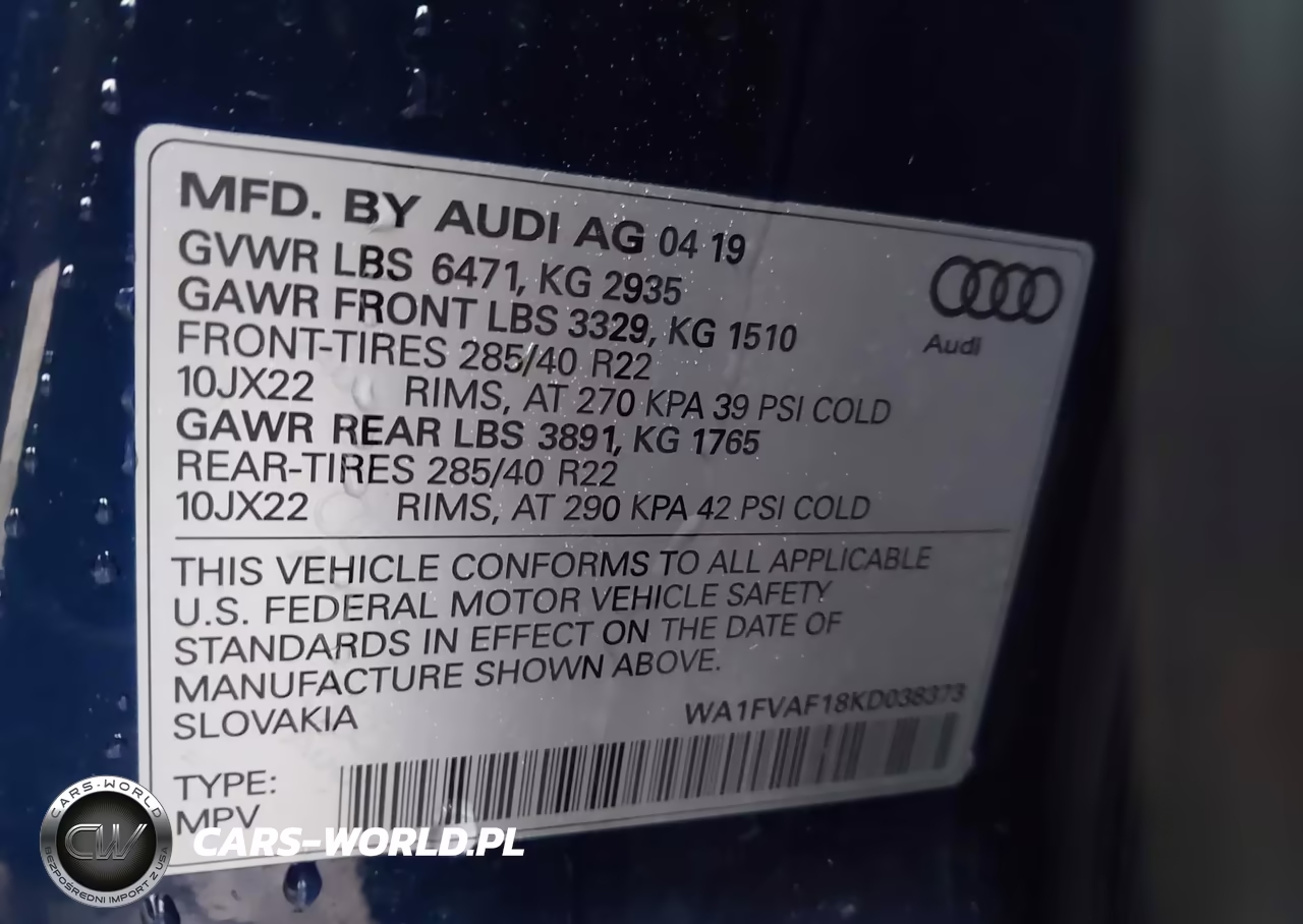 2019 Audi Q8 55 Premium VIN:WA1FVAF18KD038373 - 9