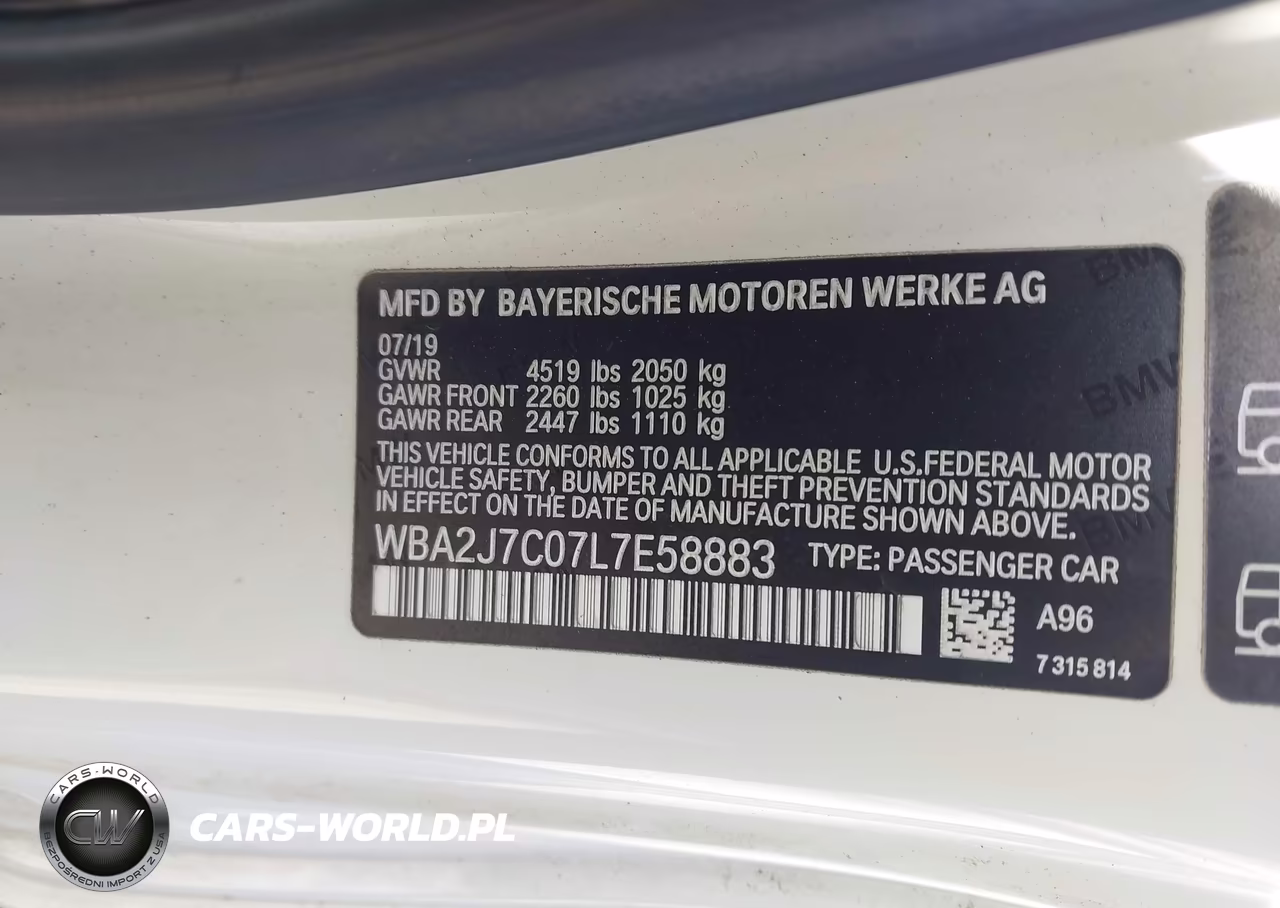 2020 BMW M240I xDrive VIN:WBA2J7C07L7E58883 - 9