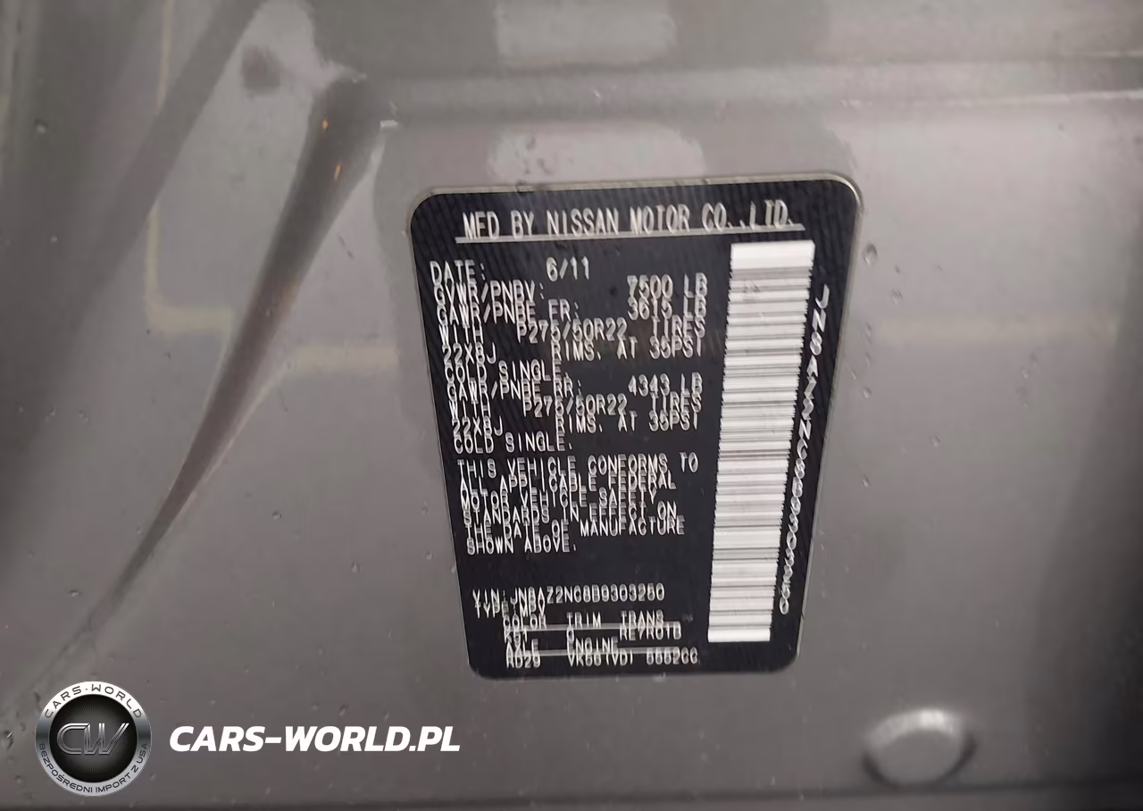 2011 Infiniti Qx56 VIN:JN8AZ2NC8B9303250 - 9