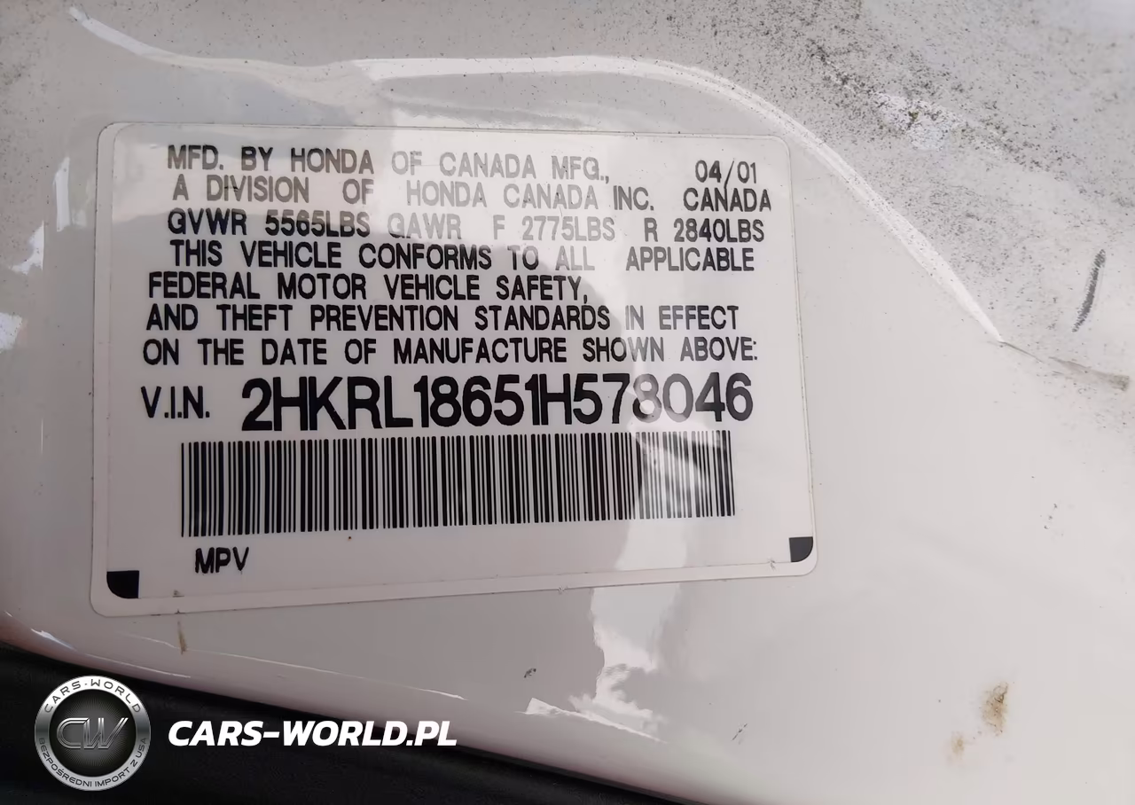 2001 Honda Odyssey Ex VIN:2HKRL18651H578046 - 9