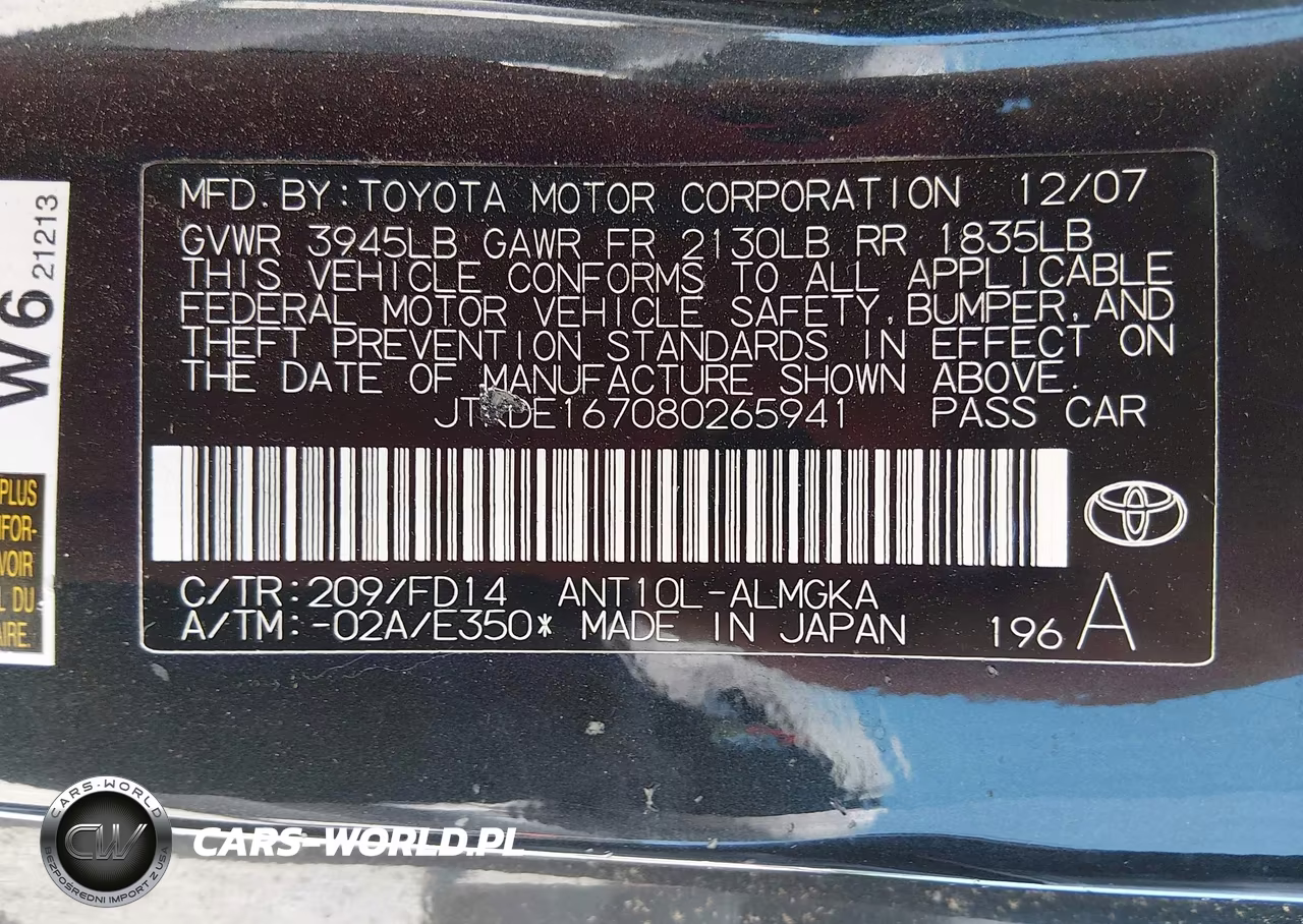 2008 Scion Tc VIN:JTKDE167080265941 - 9