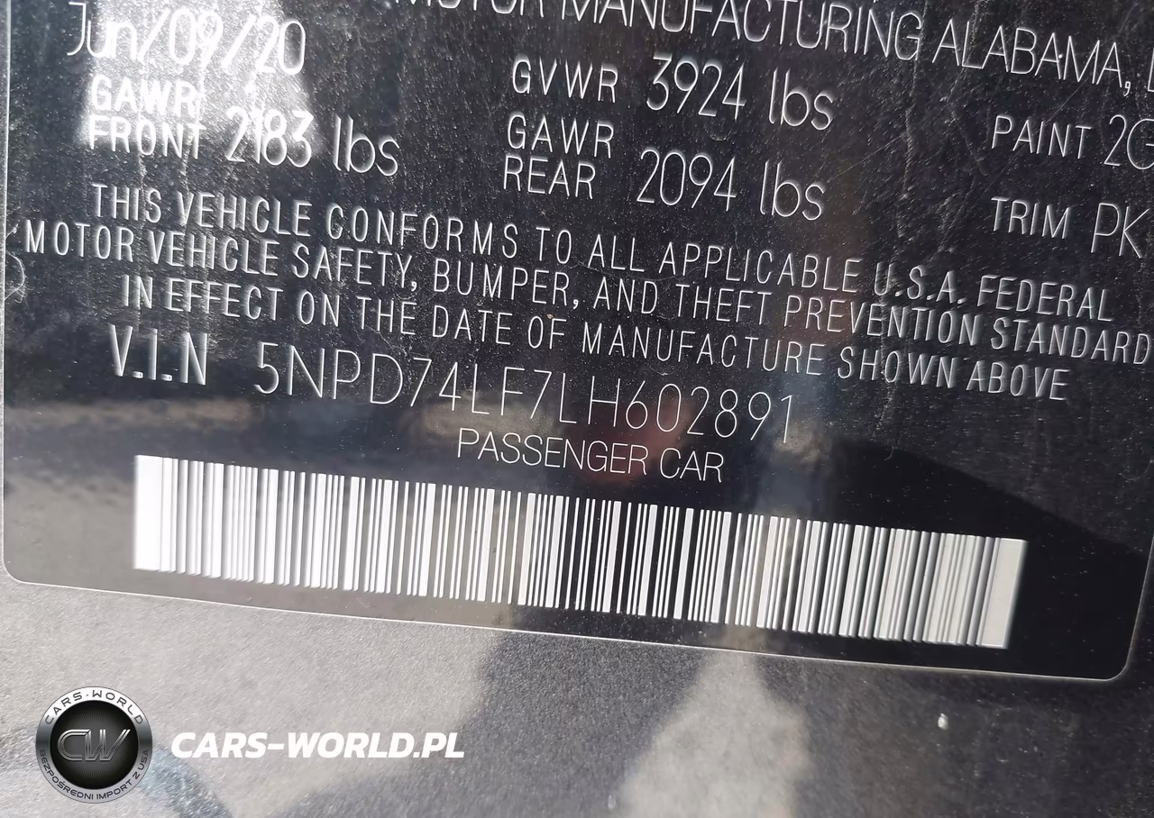 2020 Hyundai Elantra Se VIN:5NPD74LF7LH602891 - 9