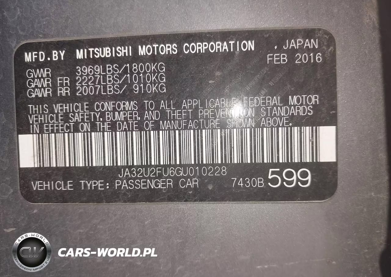 2016 Mitsubishi Lancer Es VIN:JA32U2FU6GU010228 - 9