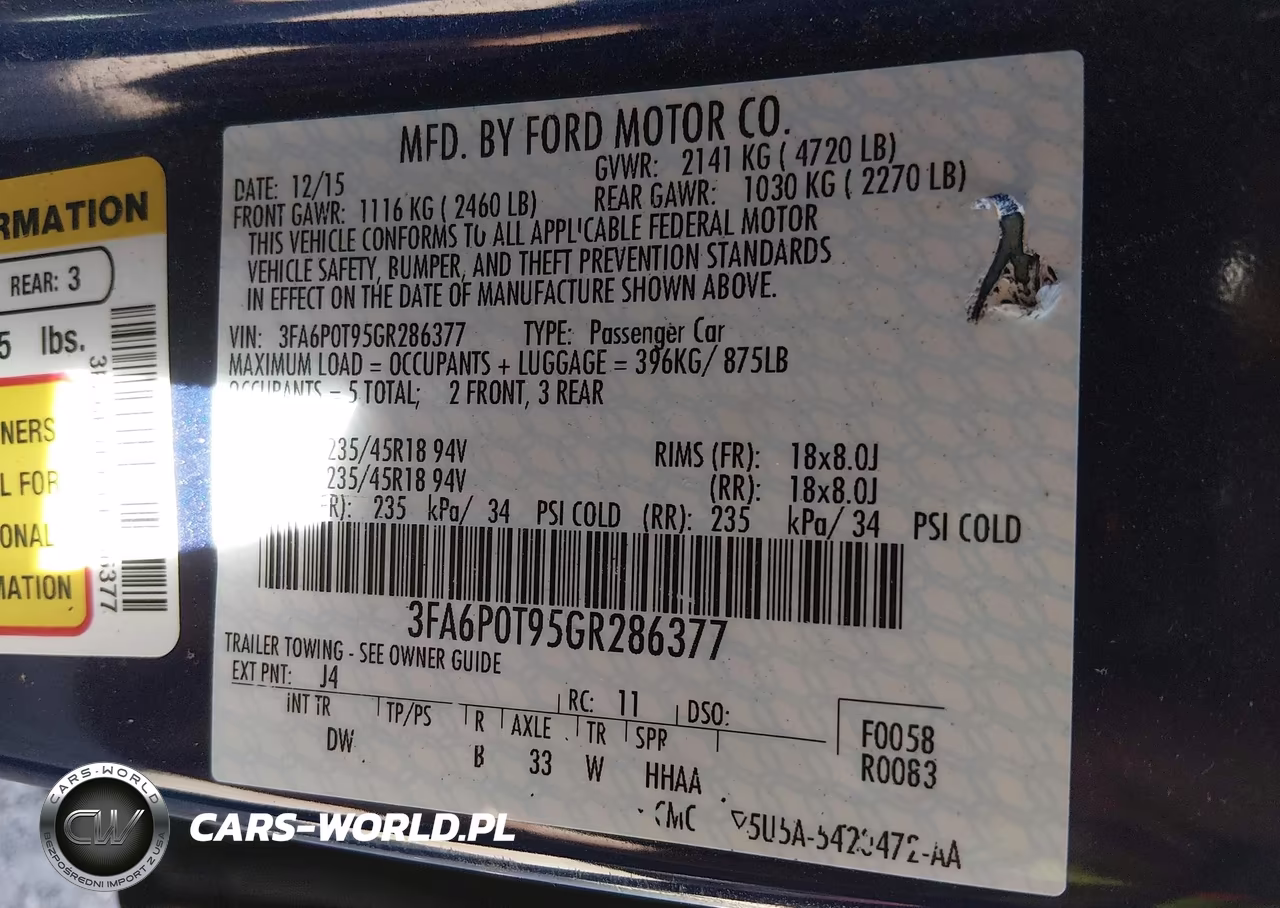 2016 Ford Fusion Se VIN:3FA6P0T95GR286377 - 9