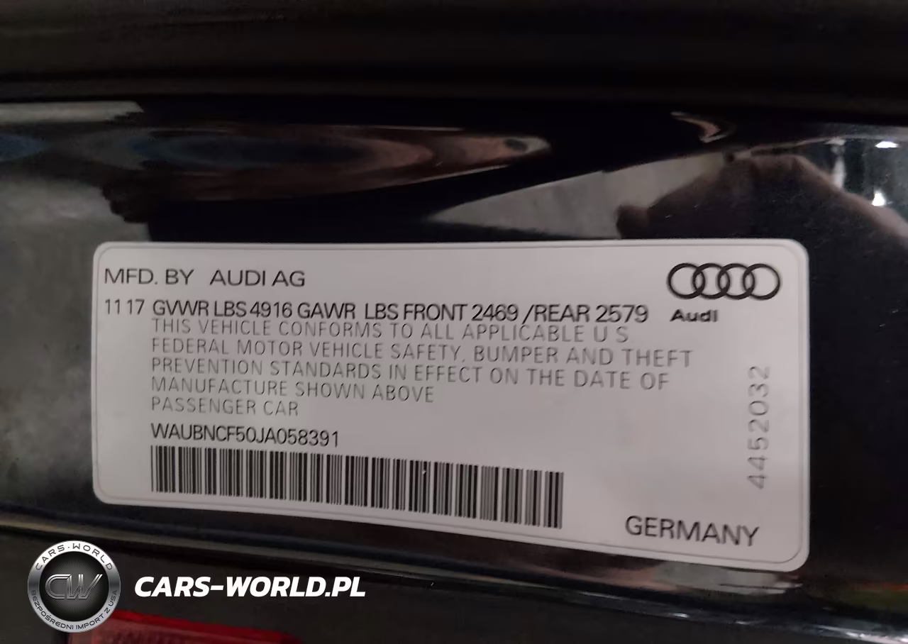 2018 Audi A5 2.0T Premium VIN:WAUBNCF50JA058391 - 9