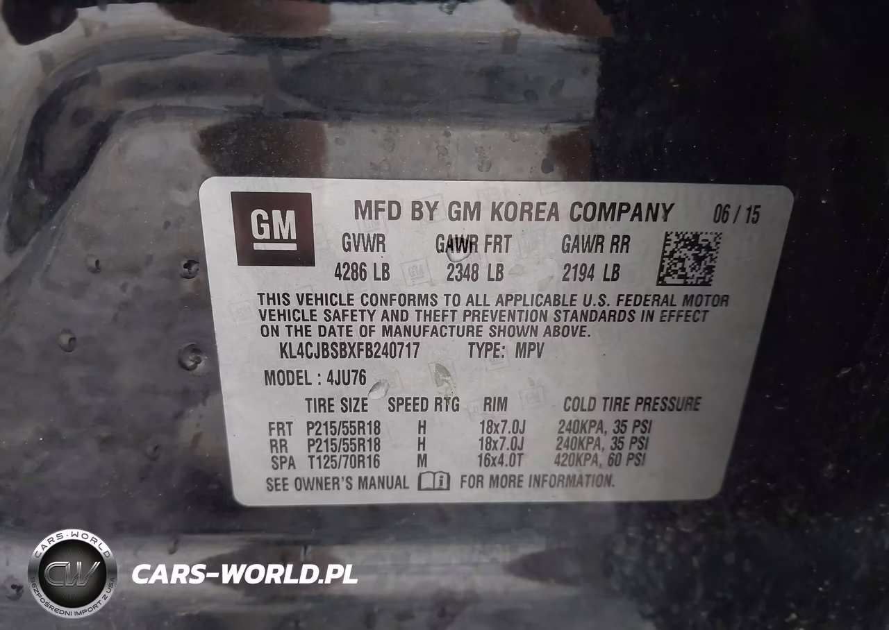2015 Buick Encore Convenience VIN:KL4CJBSBXFB240717 - 9