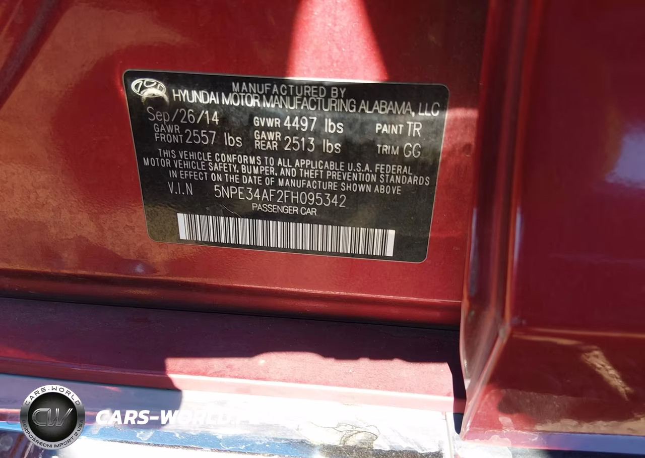 2015 Hyundai Sonata Sport VIN:5NPE34AF2FH095342 - 9