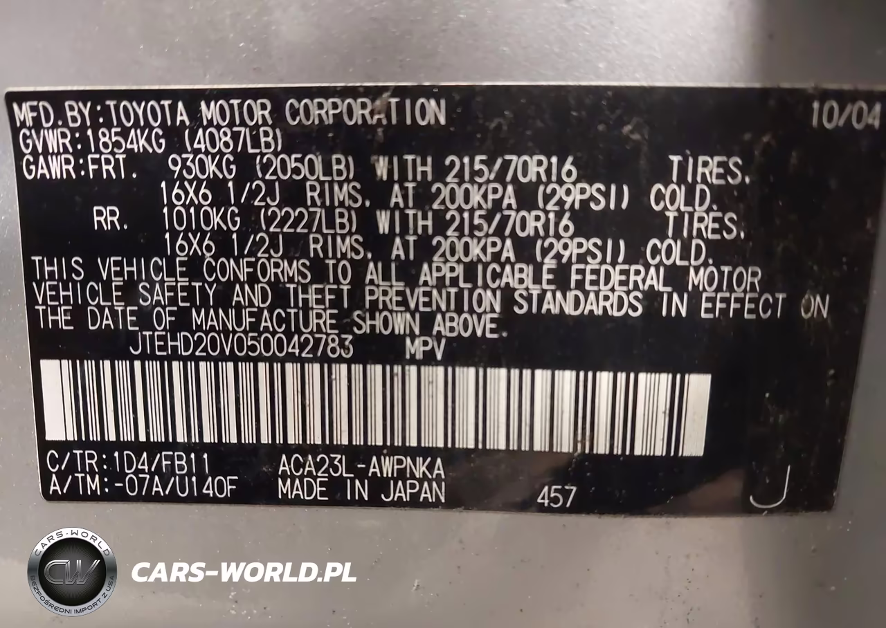 2005 Toyota Rav4 VIN:JTEHD20V050042783 - 9