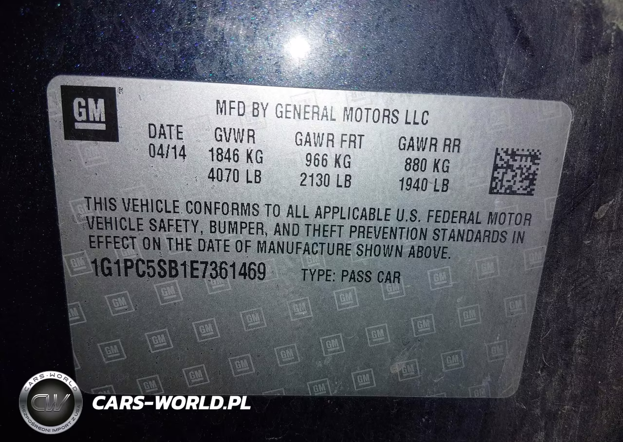 2014 Chevrolet Cruze 1Lt Auto VIN:1G1PC5SB1E7361469 - 9