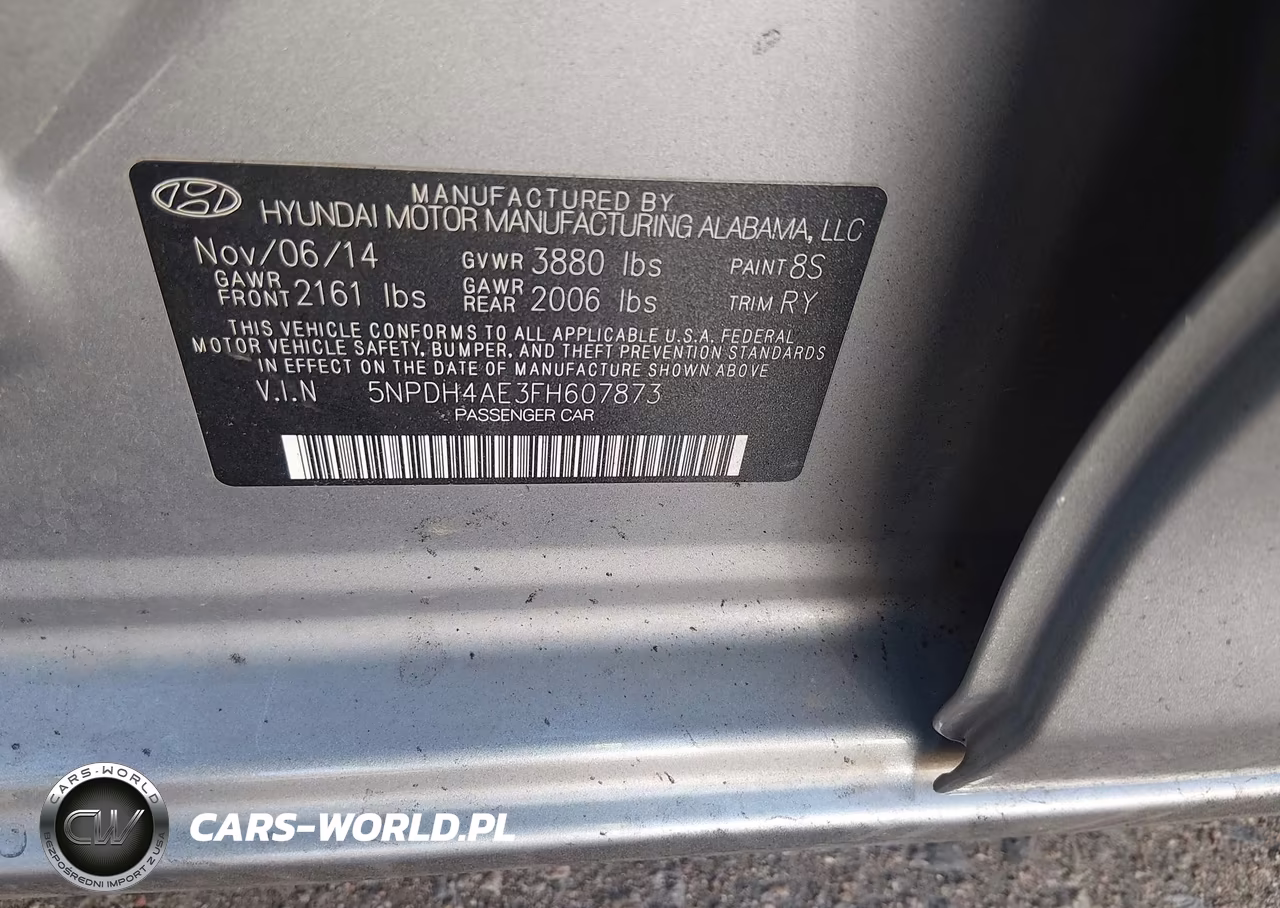 2015 Hyundai Elantra Se VIN:5NPDH4AE3FH607873 - 9
