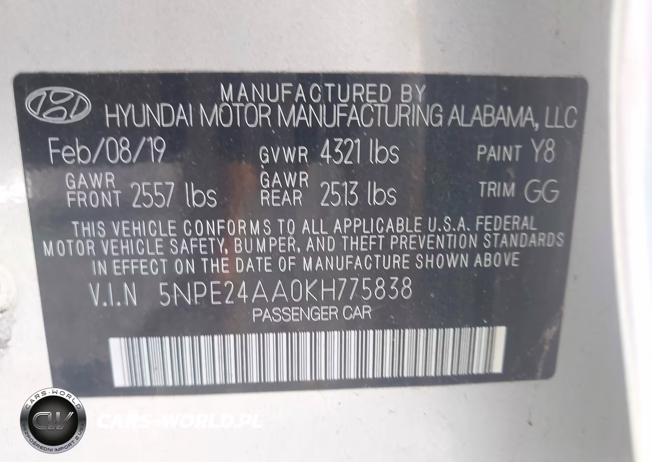 2019 Hyundai Sonata Eco VIN:5NPE24AA0KH775838 - 9