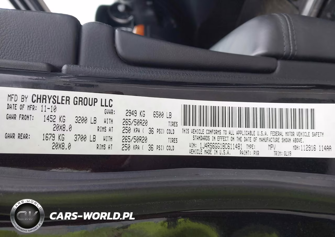 2011 Jeep Grand Cherokee Overland VIN:1J4RS6GG1BC611481 - 9