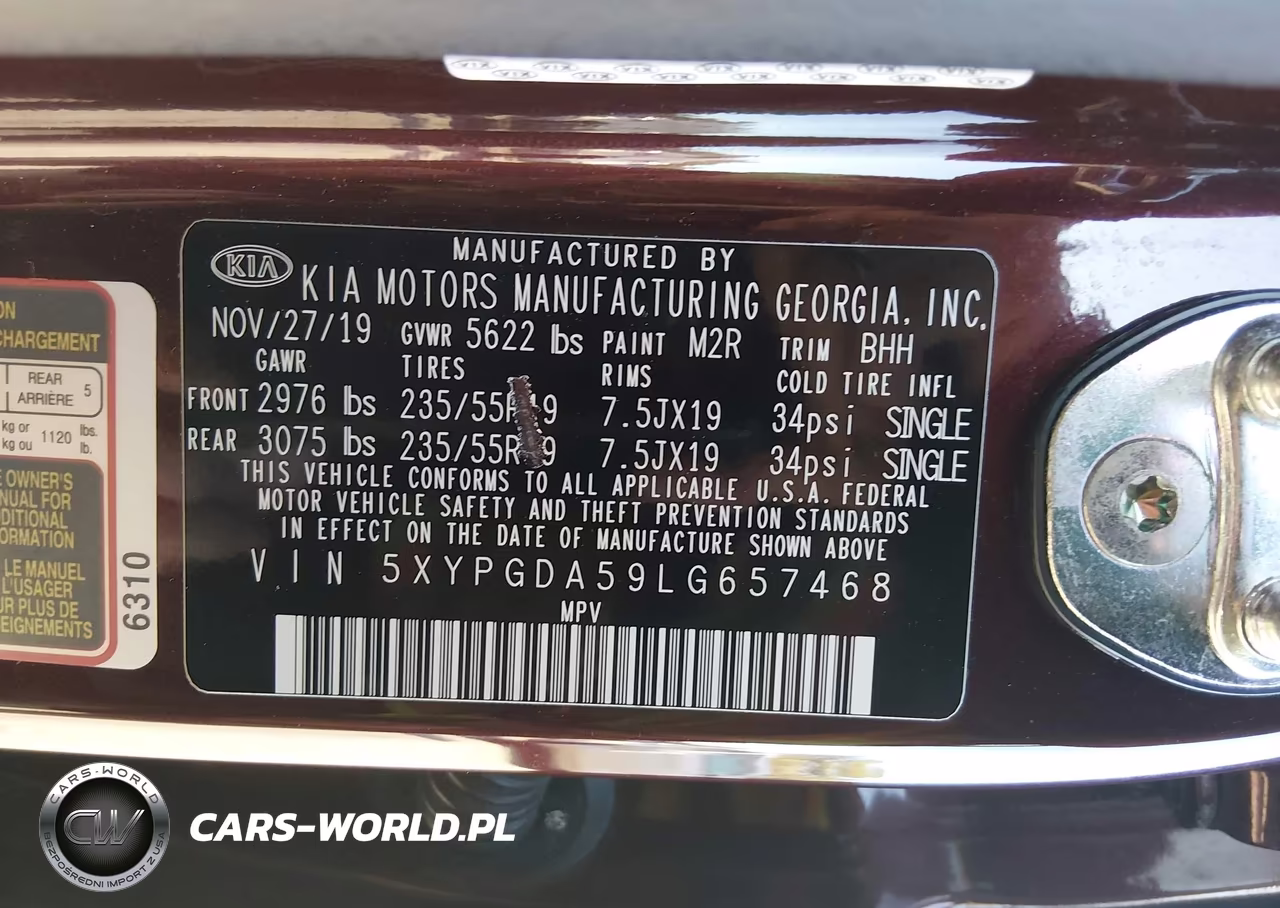 2020 Kia Sorento 3.3L S VIN:5XYPGDA59LG657468 - 9