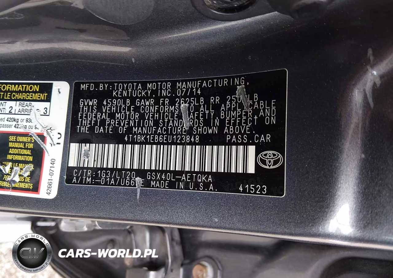 2014 Toyota Avalon Xle Touring VIN:4T1BK1EB6EU123848 - 9