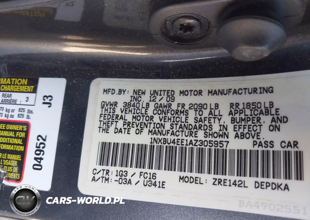 2010 Toyota Corolla Le VIN:1NXBU4EE1AZ305957 - 9