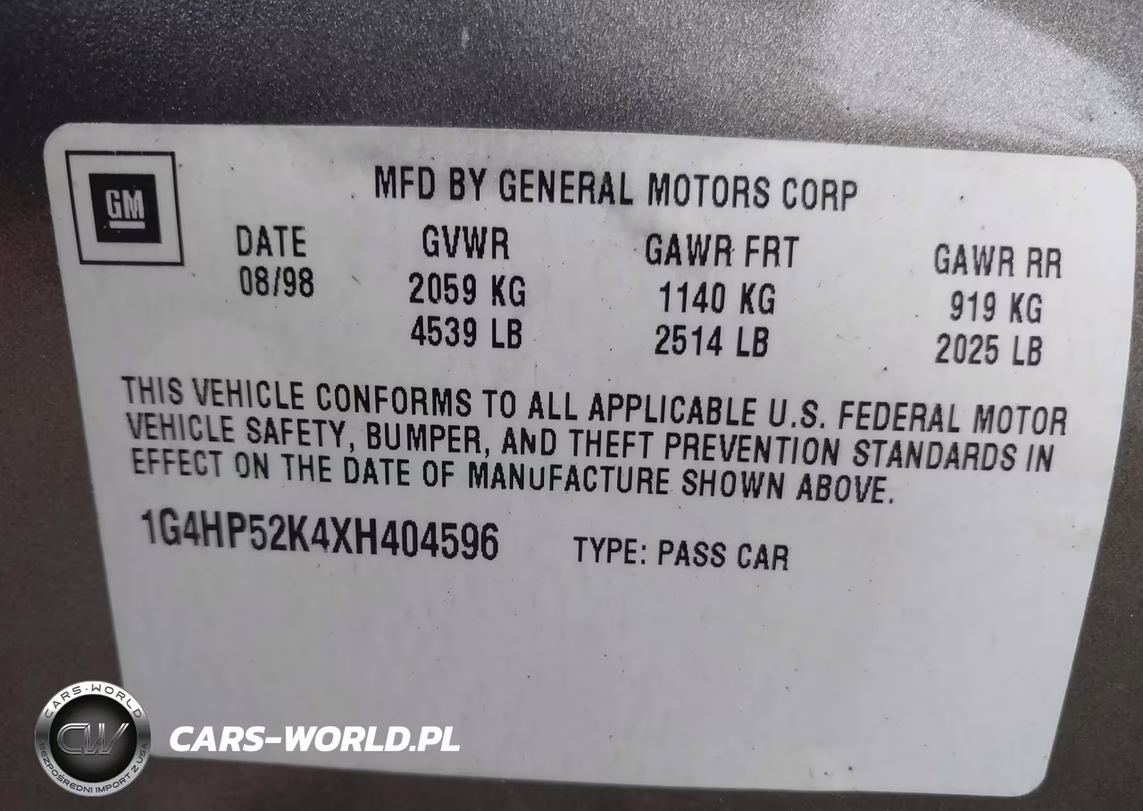 1999 Buick Lesabre Custom VIN:1G4HP52K4XH404596 - 9