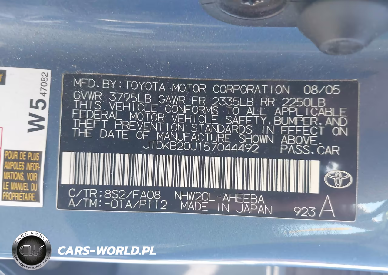 2005 Toyota Prius VIN:JTDKB20U157044492 - 9