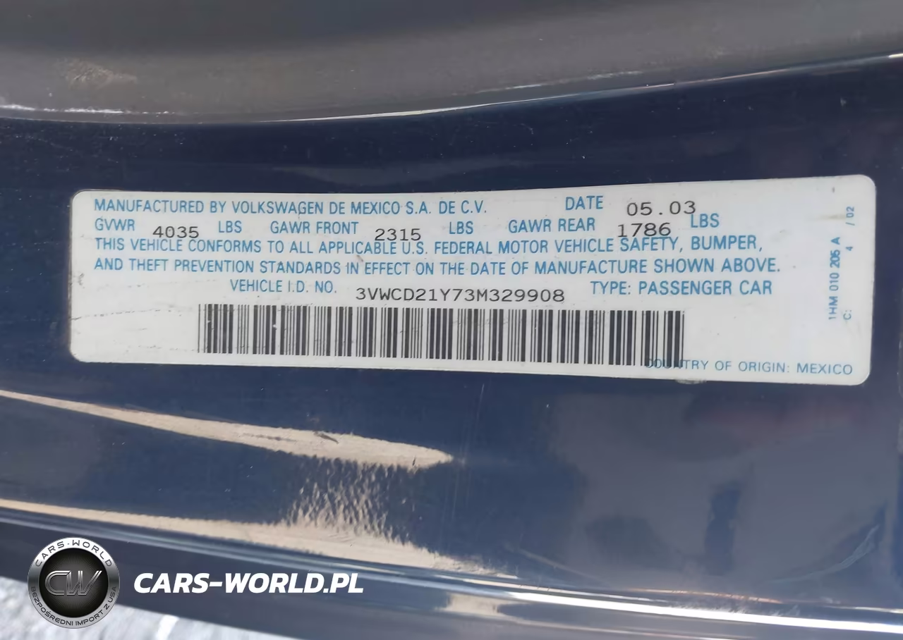 2003 Volkswagen New Beetle Gls 1.8T VIN:3VWCD21Y73M329908 - 9