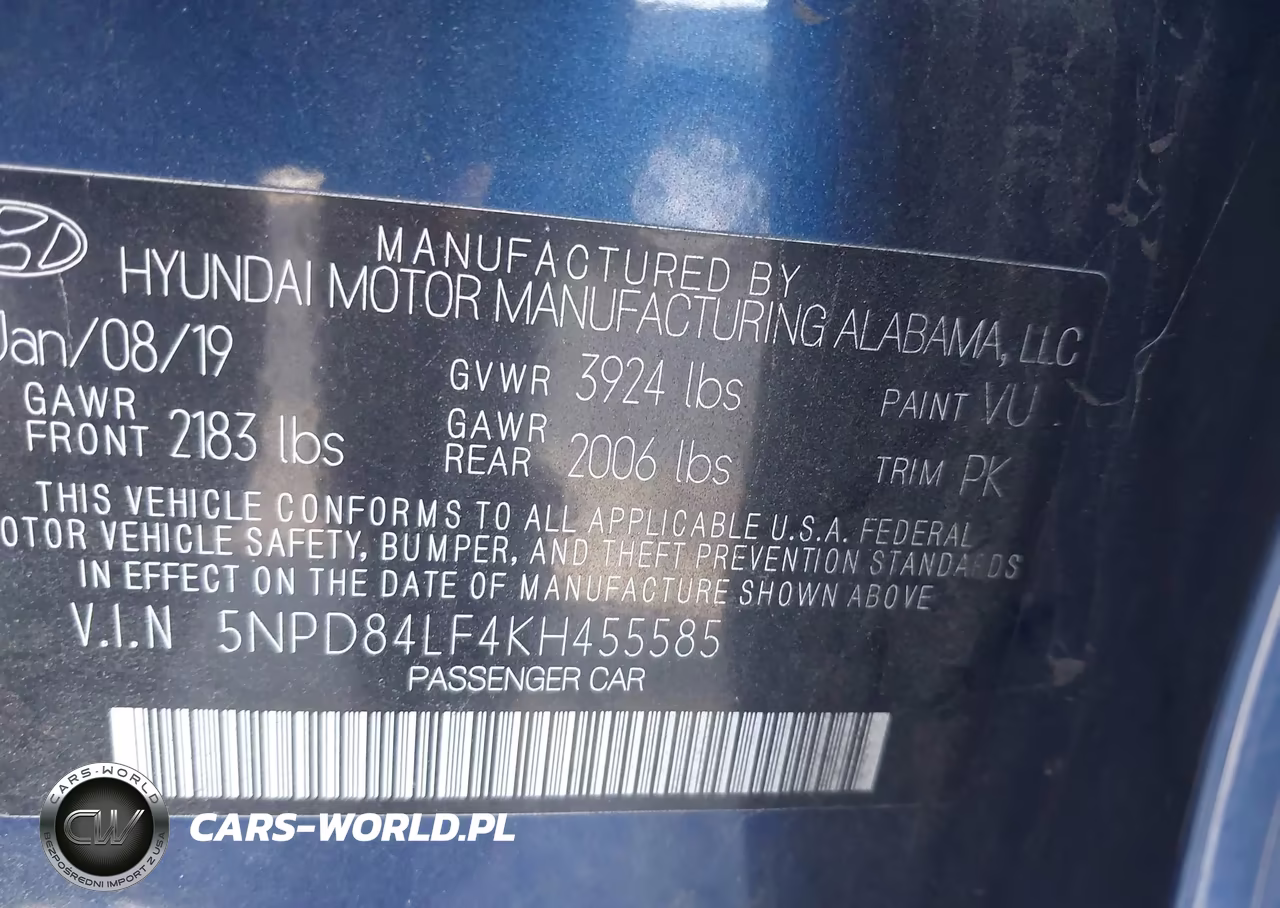 2019 Hyundai Elantra Sel VIN:5NPD84LF4KH455585 - 9