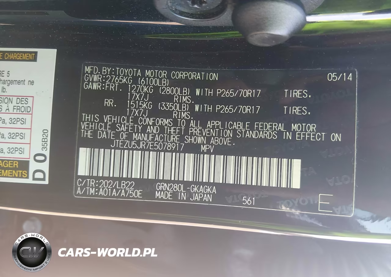 2014 Toyota 4Runner Sr5 Premium VIN:JTEZU5JR7E5078917 - 9
