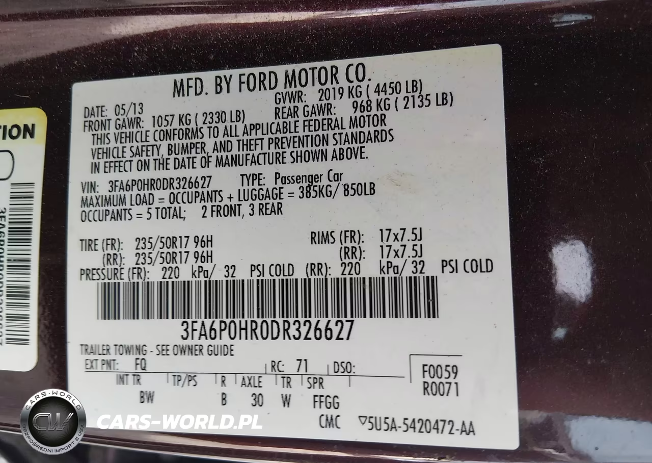 2013 Ford Fusion Se VIN:3FA6P0HR0DR326627 - 9