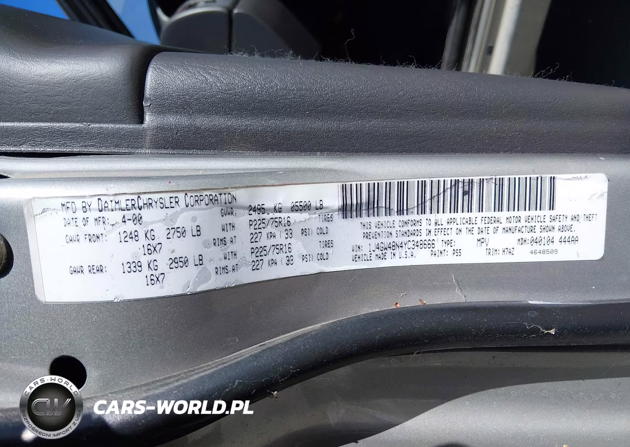 2000 Jeep Grand Cherokee Laredo VIN:1J4GW48N4YC348666 - 9