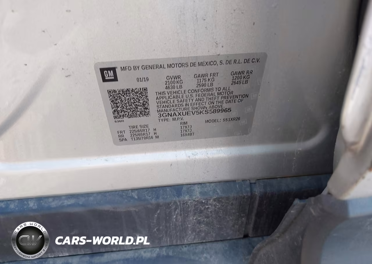 2019 Chevrolet Equinox Lt VIN:3GNAXUEV5KS589965 - 9