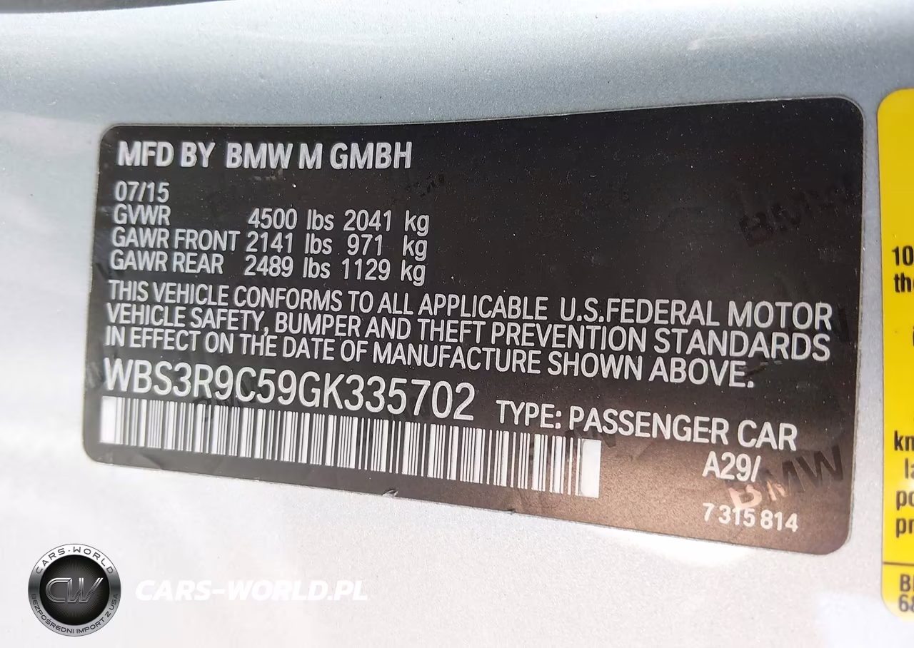 2016 BMW M4 VIN:WBS3R9C59GK335702 - 9