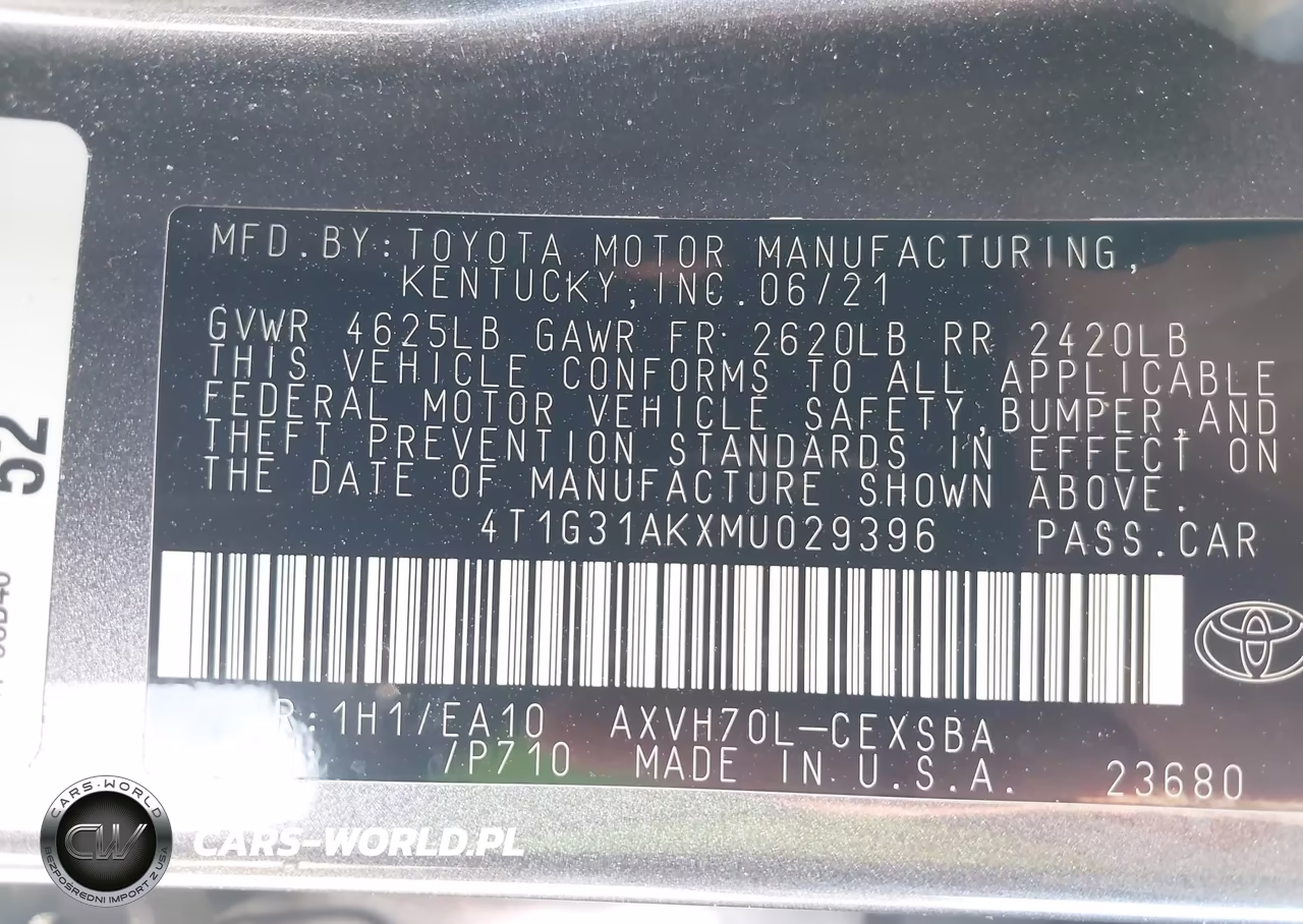 2021 Toyota Camry Se Hybrid VIN:4T1G31AKXMU029396 - 9