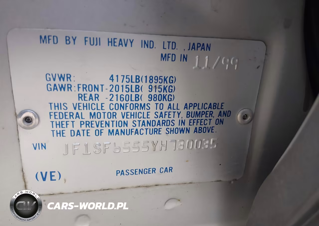 2000 Subaru Forester S VIN:JF1SF6555YH730035 - 9