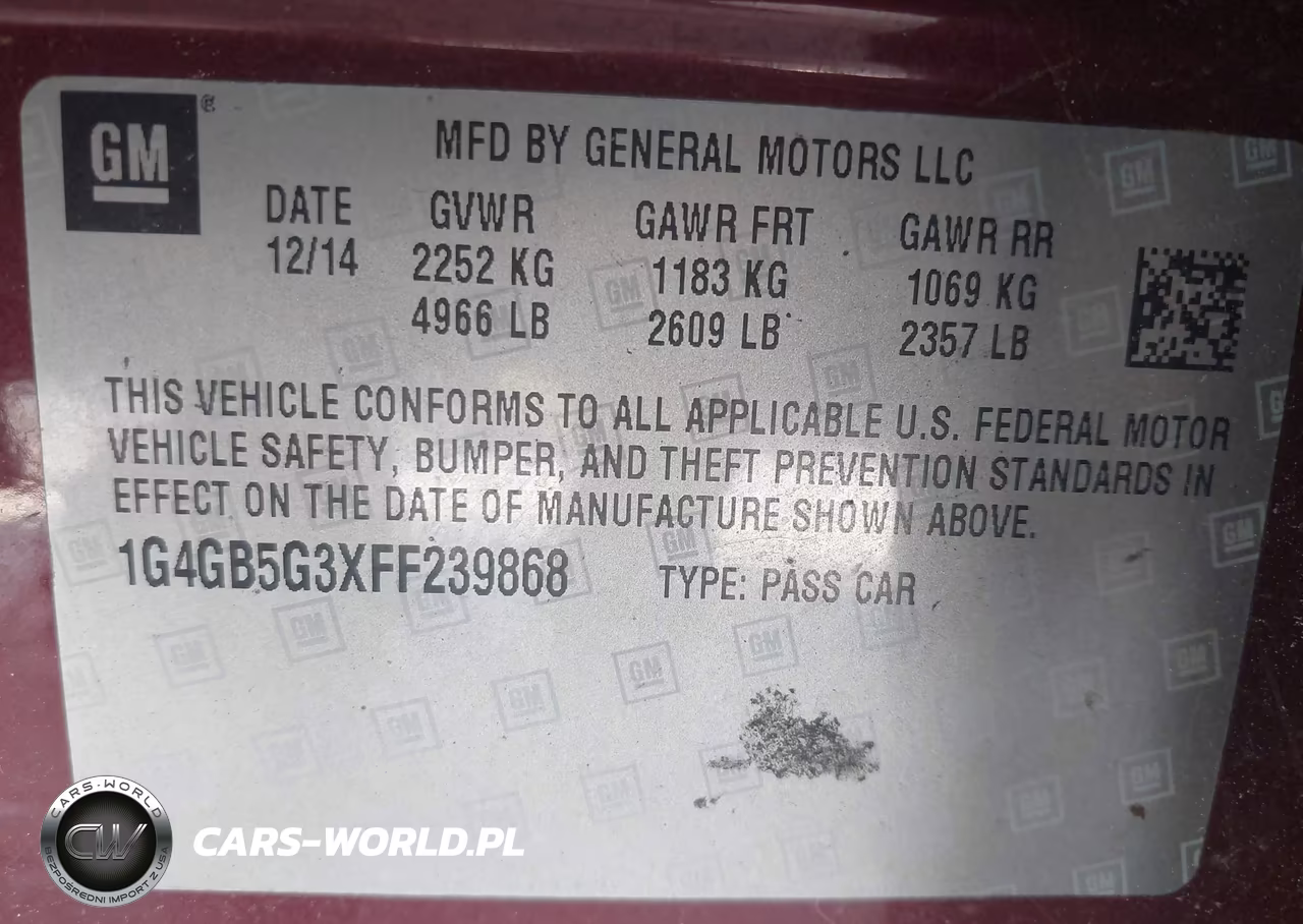 2015 Buick Lacrosse Leather VIN:1G4GB5G3XFF239868 - 9